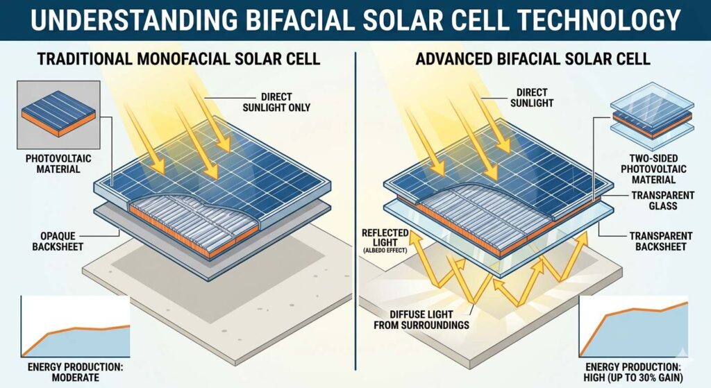 What Are Bifacial Solar Cells? How Bifacial Solar Cells Work? 1000036597 1024x559