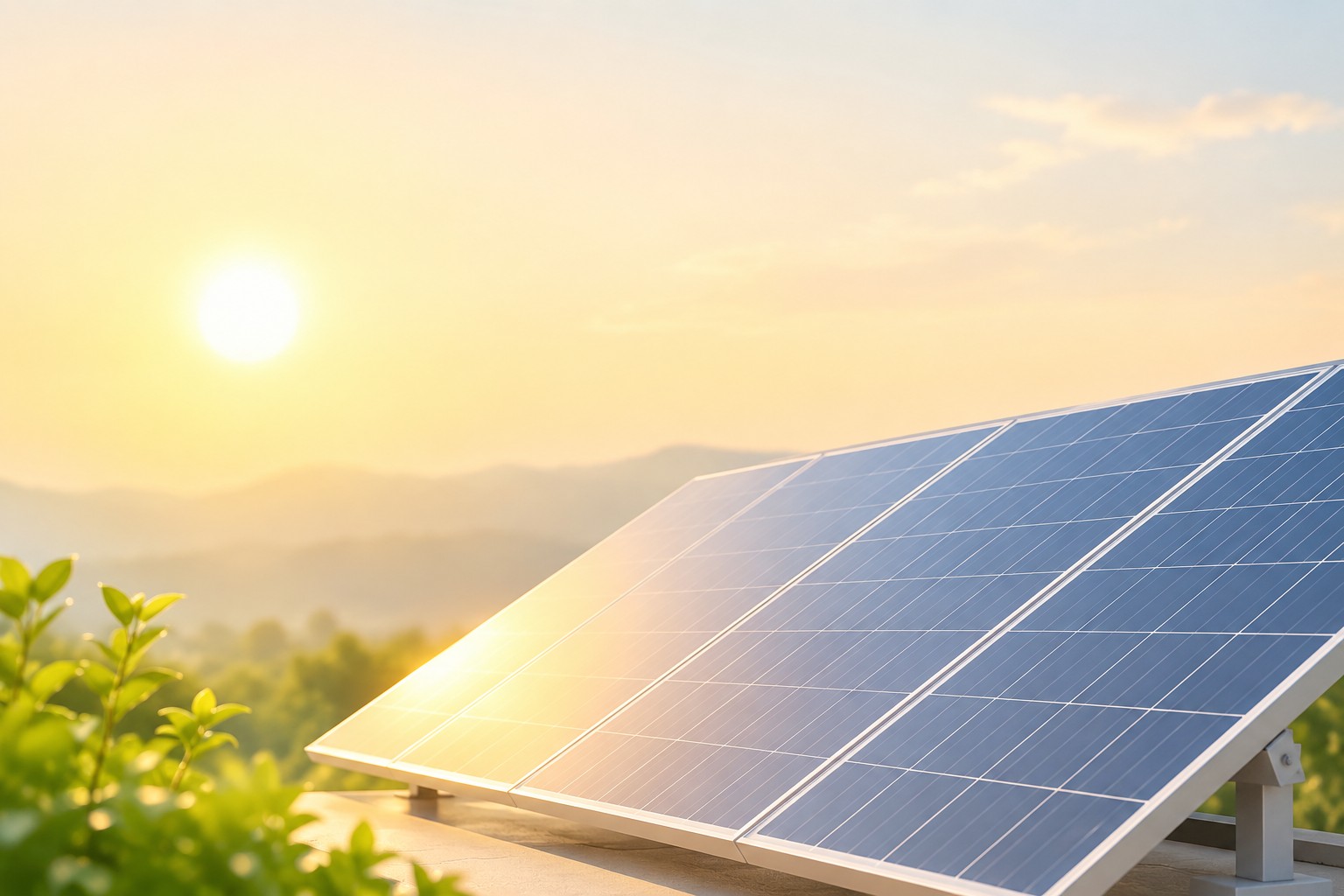 Solar panels on a modern home
